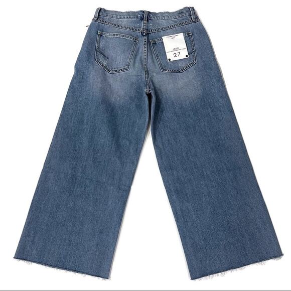 Habitual Jetti High Rise Wide Leg Distressed Crop Jeans Size 27 NWT - Picture 6 of 10